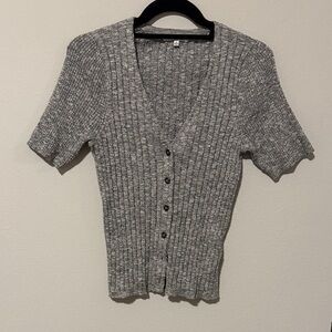 Madewell Gray Ribbed Top